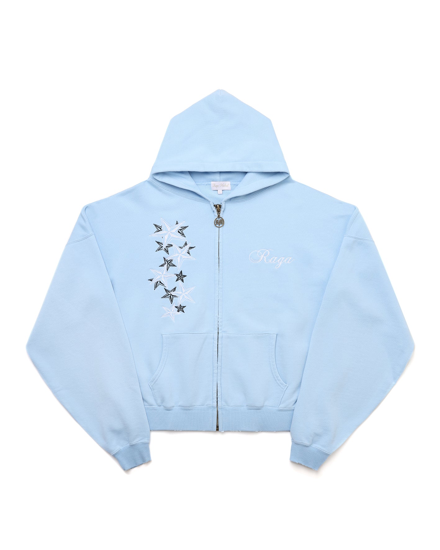 Blue hoodie with white stars clearance