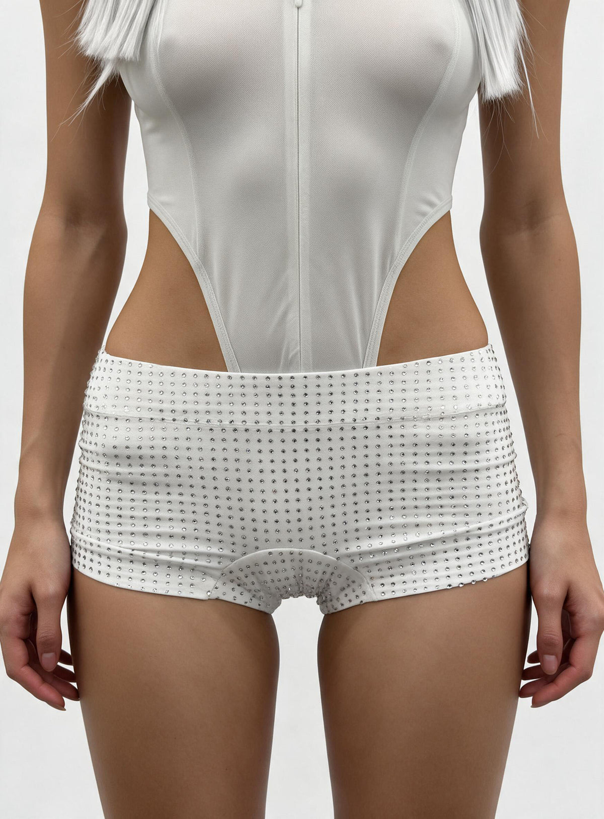 BABE RHINESTONE SHORTS
