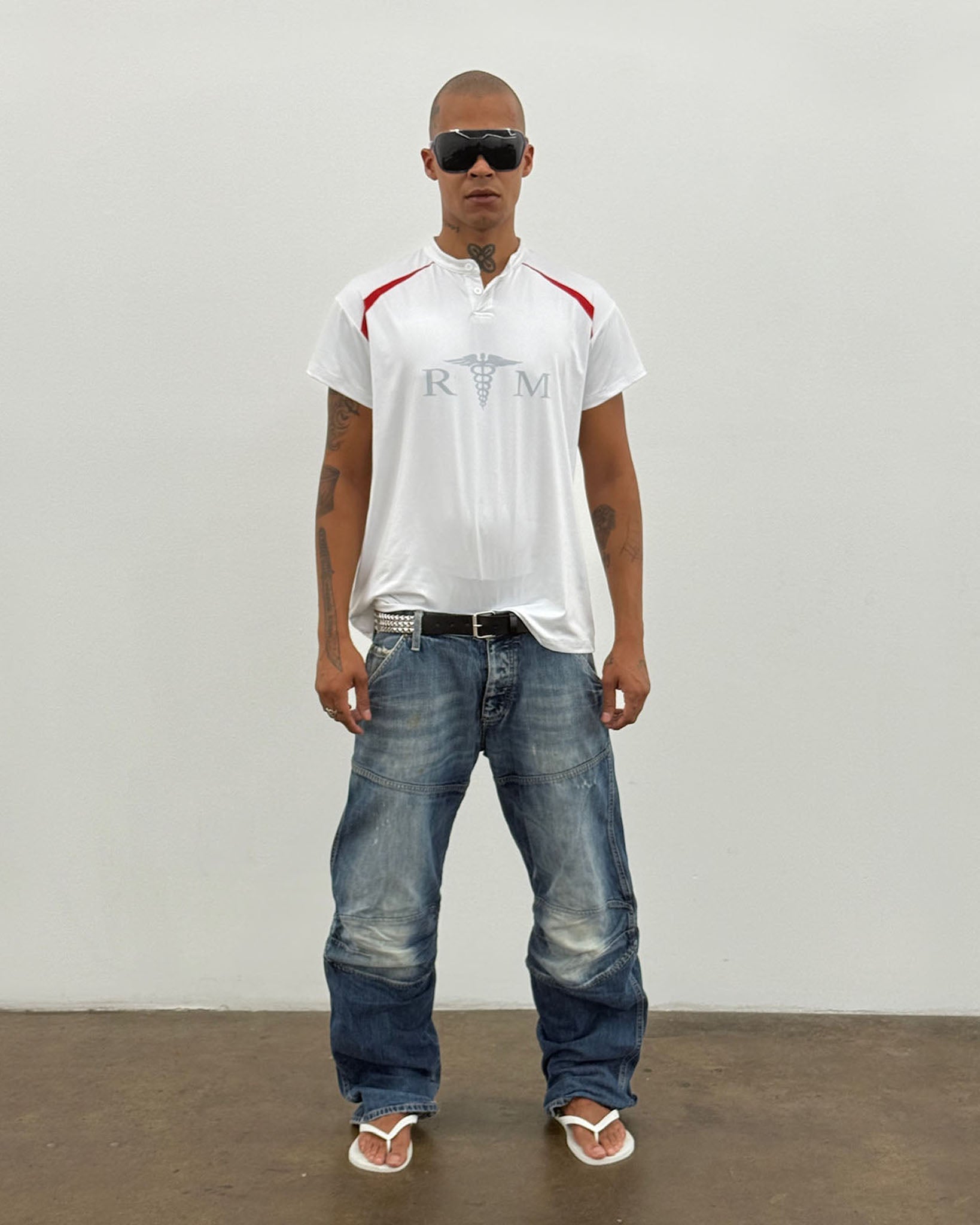 WHITE R+M FOOTBALL JERSEY