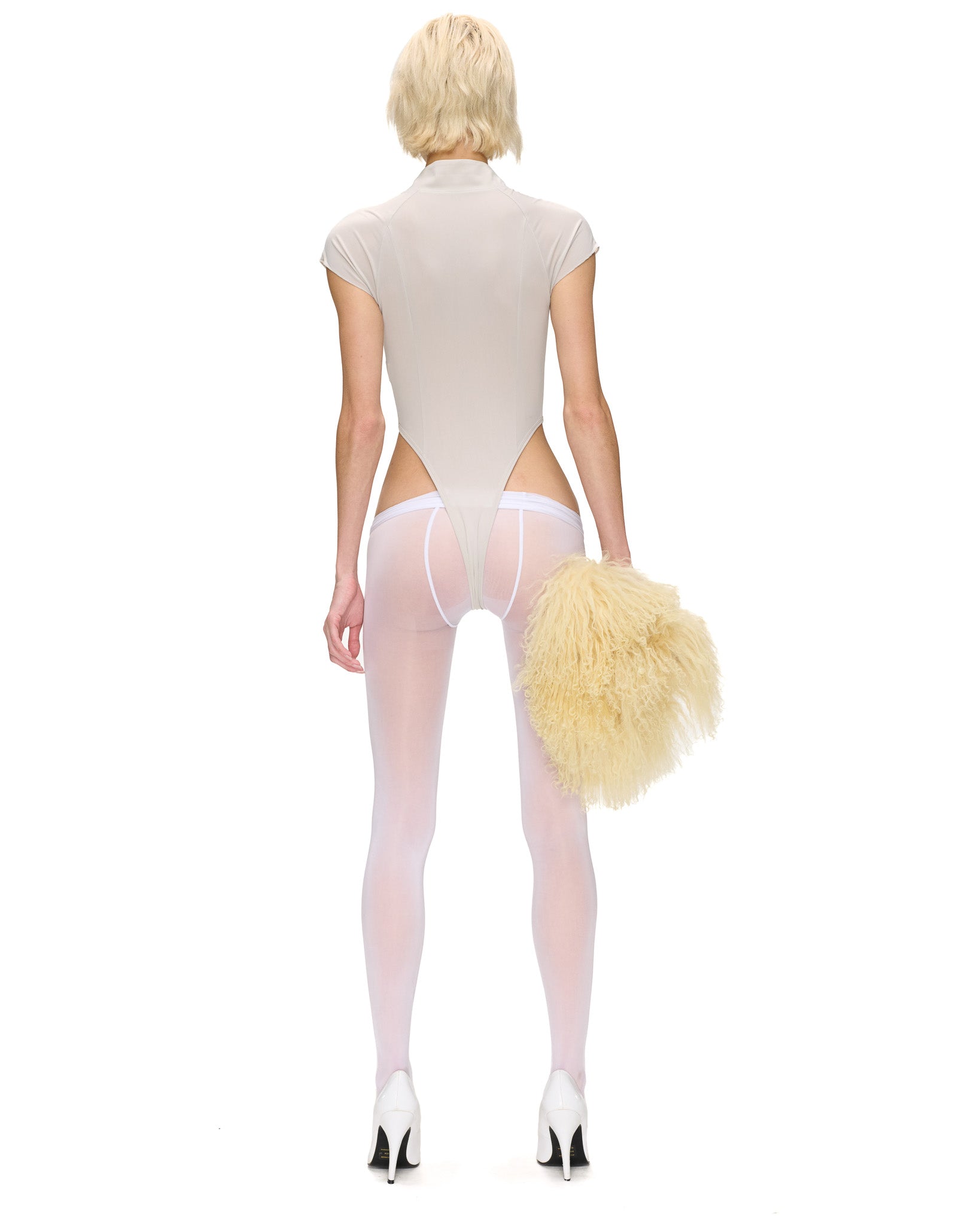 CAP SLEEVE ZIP UP BODYSUIT