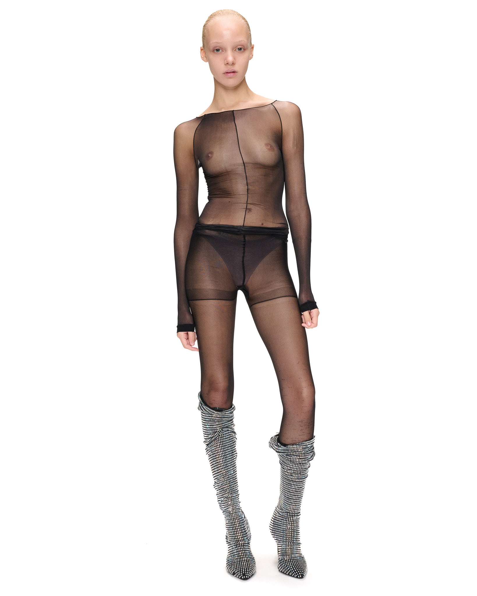 LONG SLEEVE HOSIERY TOP