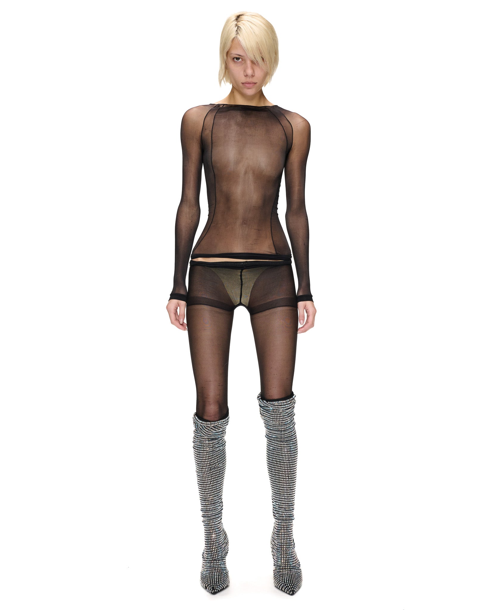 LONG SLEEVE HOSIERY TOP