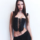 HAND DYED CORSET - BLACK