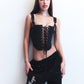 HAND DYED CORSET - BLACK