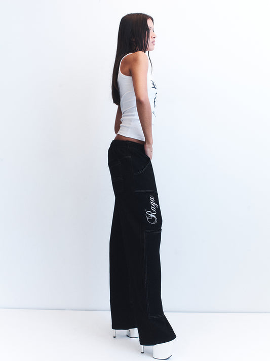 ZIPO BLACK TRACK PANTS