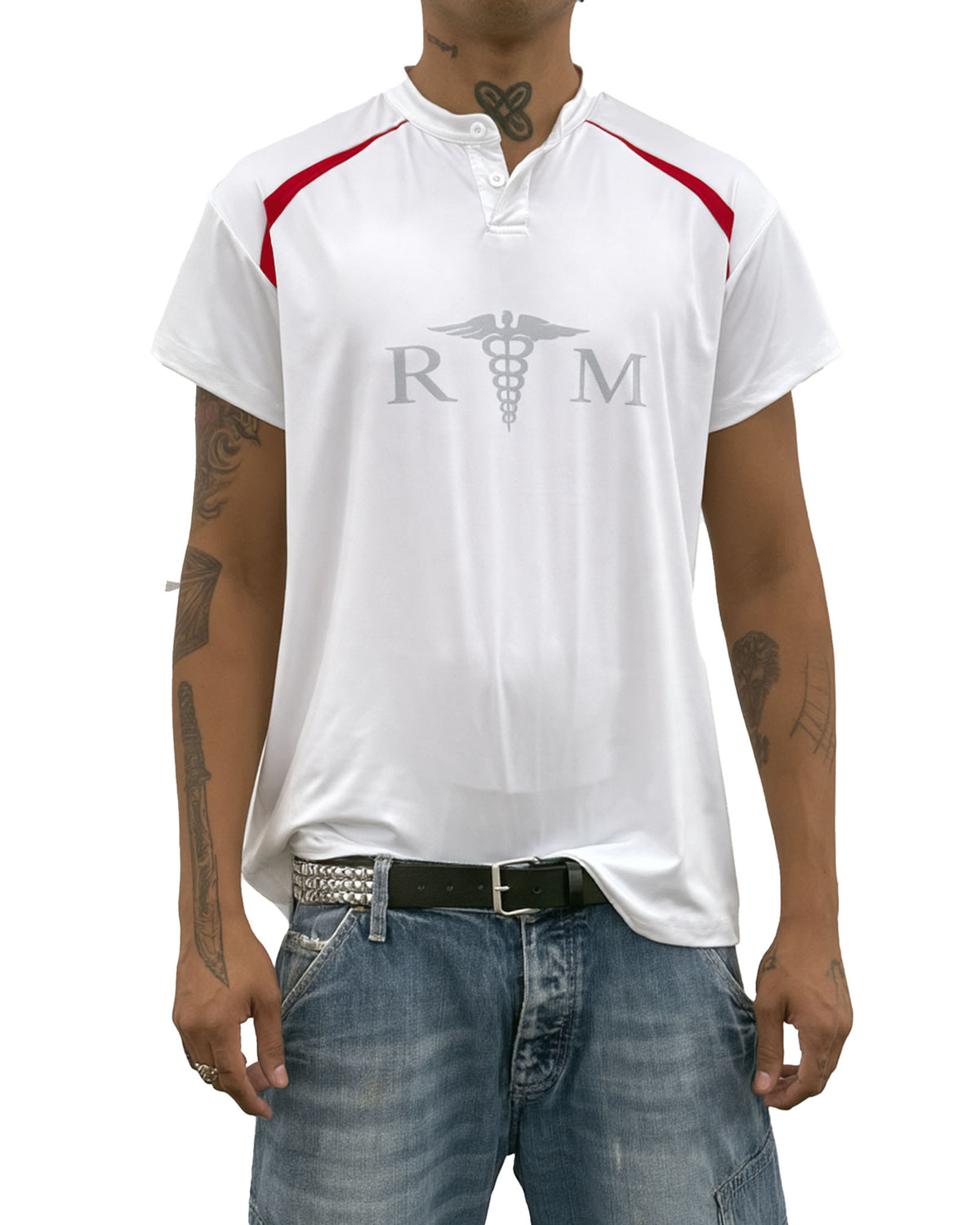 WHITE R+M FOOTBALL JERSEY