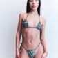 CC . DENIM PRINT ZYZZ BIKINI TOP