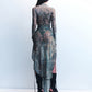 CCC. TRIPOLI DENIM PRINT MESH DRESS