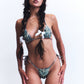 CC . DENIM PRINT ZYZZ BIKINI TOP