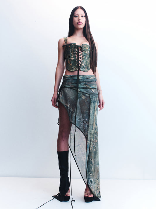 GREEN TRIPOLI CORSET